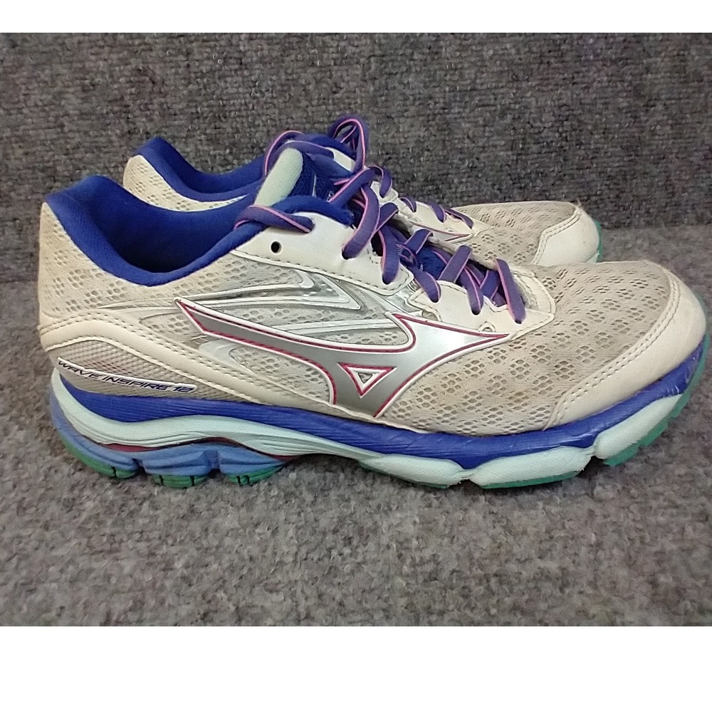 Mizuno Wave Inspire 12 Womens Running Shoes‎ Size 8.5 Cream Purple J1GD164405